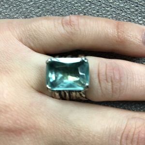 Silpada sterling silver and blue topez ring